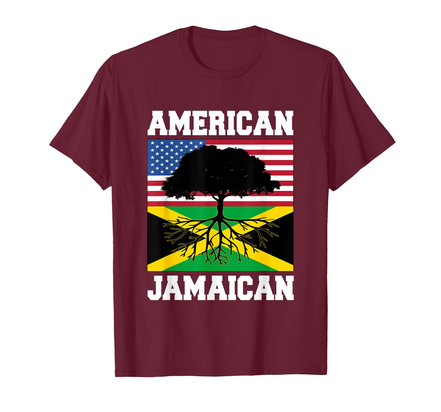 Usa Jamaica Flag Jamaican Roots American Born America T-Shirt
