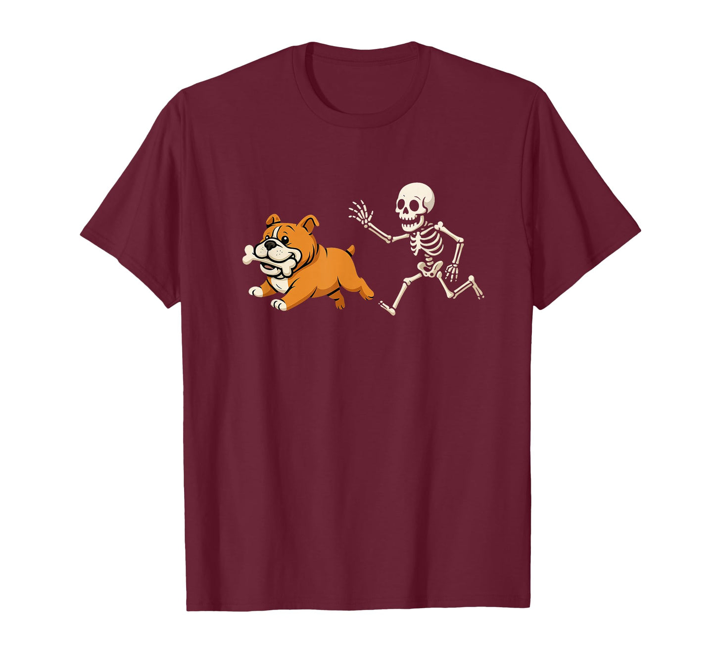 Funny Skeleton Bulldog Halloween Dog Mom Pet Lover T-Shirt