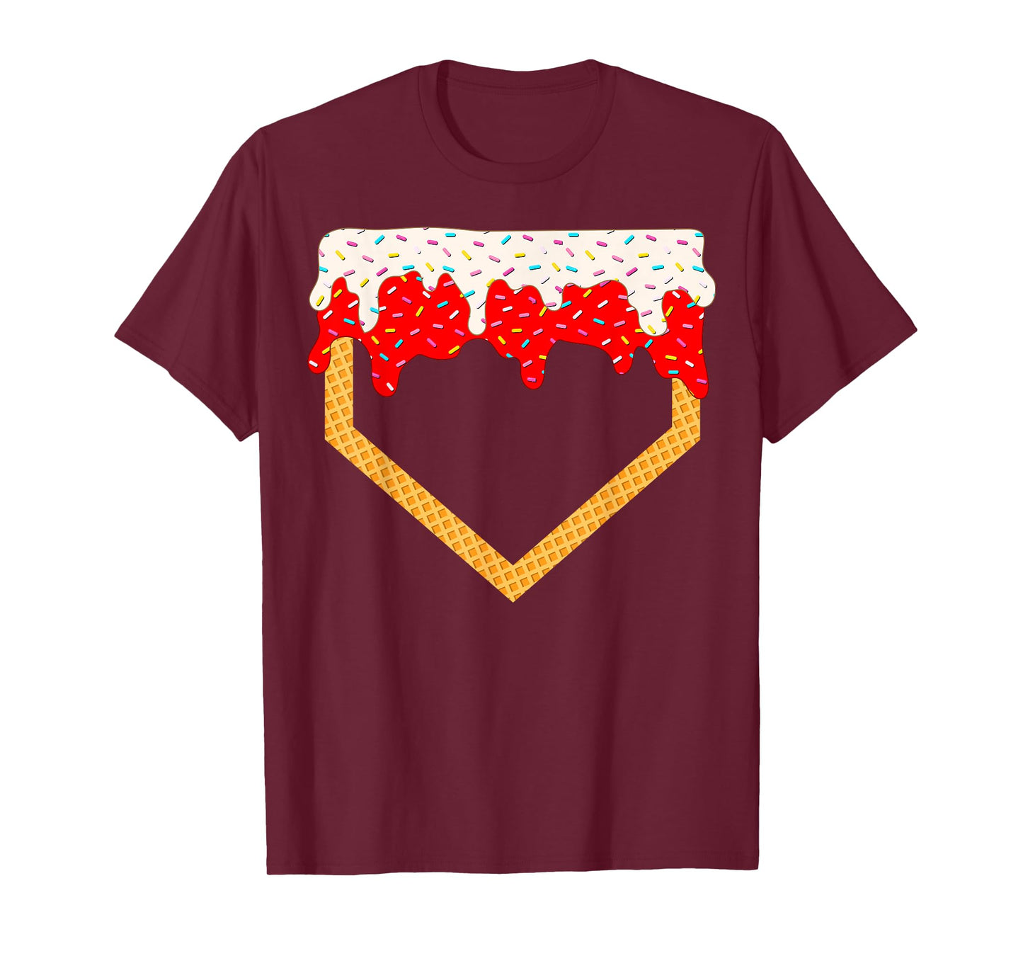 Baseball Drip Boys Home Plate Ice Cream sprinkles Sports Boy T-Shirt