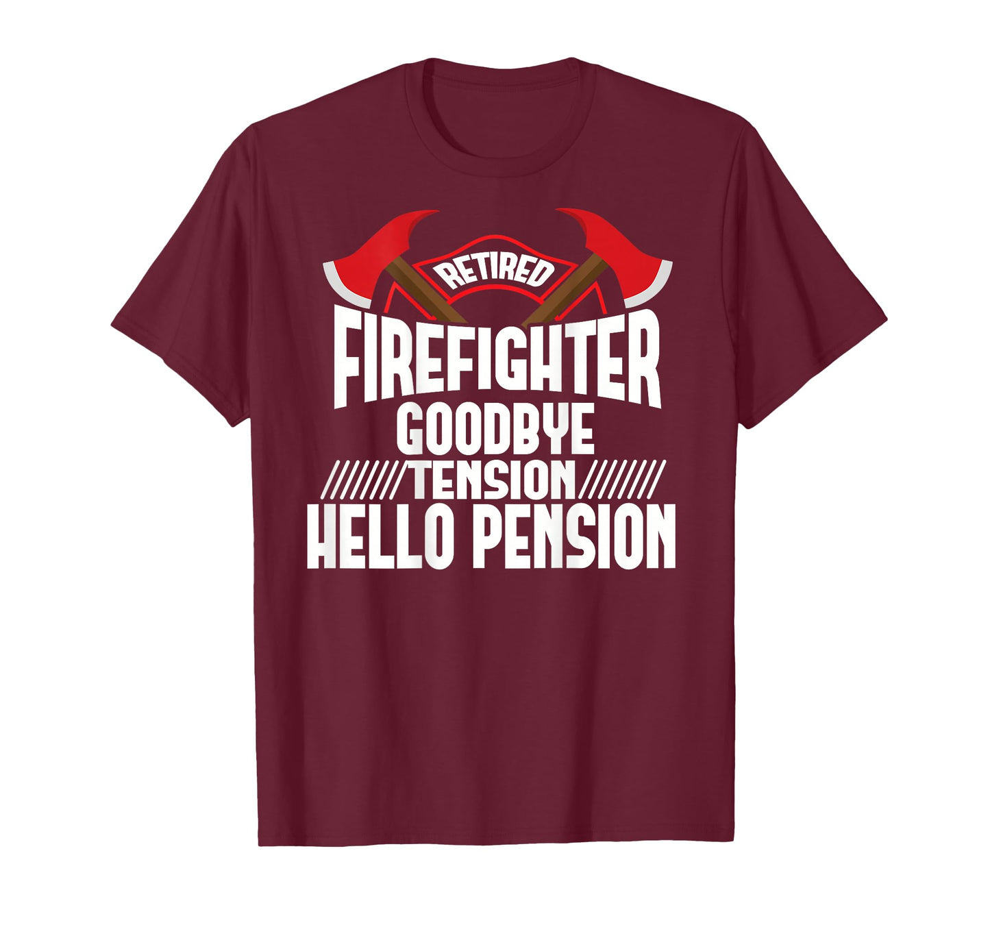 Retired Firefighter Thin Red Line Retirement Party Gift T-Shirt