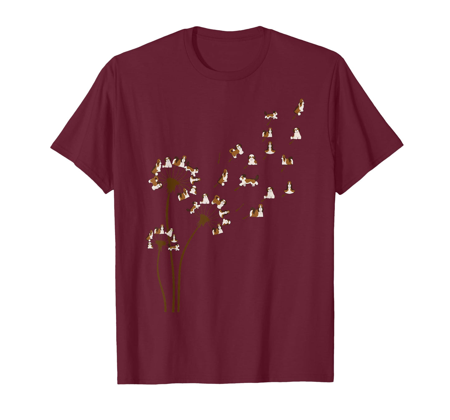 Cute Shih Tzu Flower Fly Dandelion Funny Dog Lover Dog Dad T-Shirt