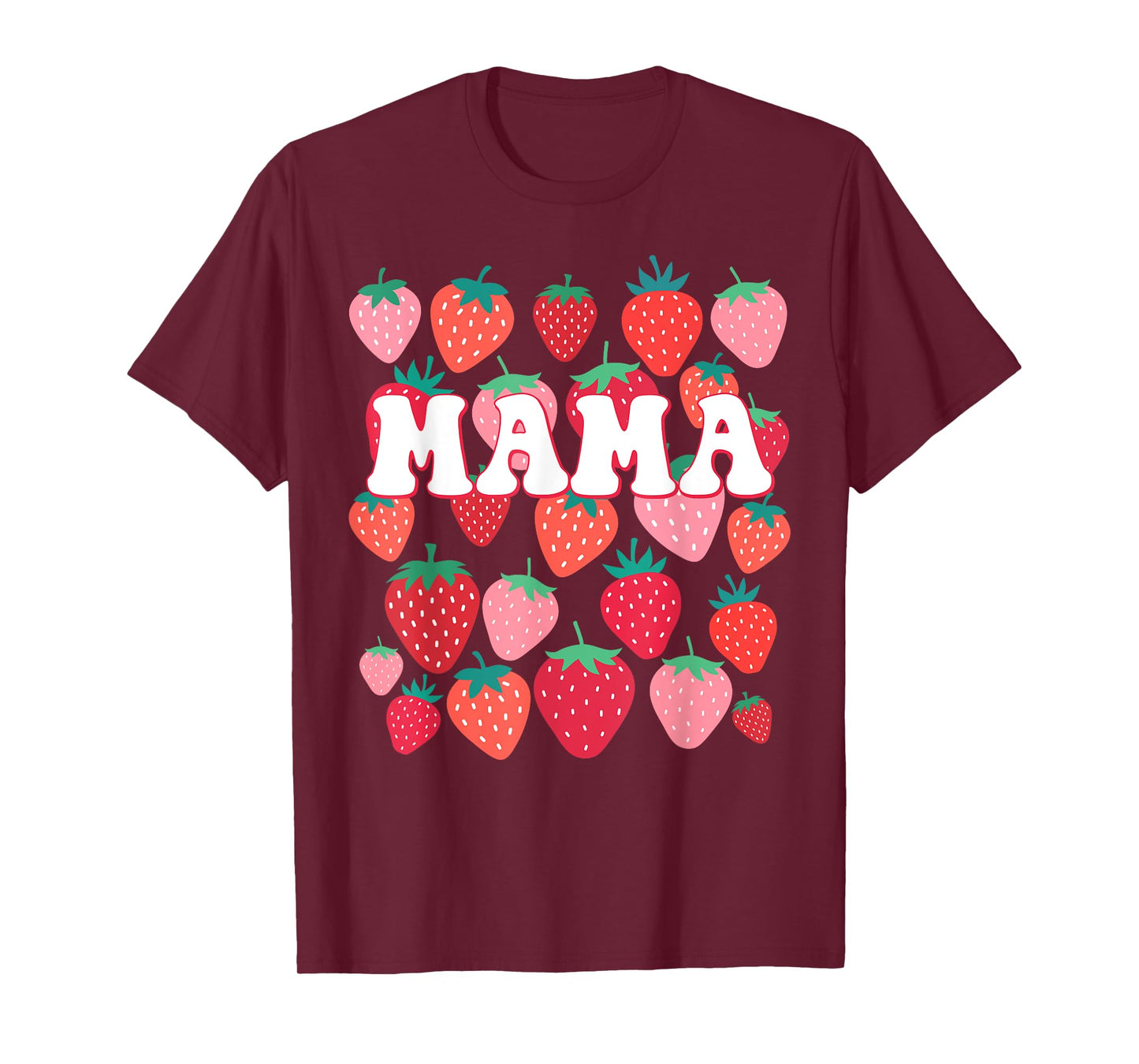 Mama Berry Groovy Strawberry Birthday Family Matching T-Shirt