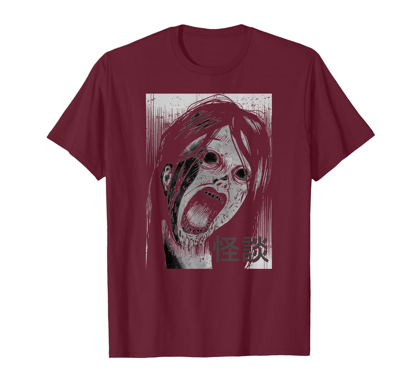 Japanese Horror Kaidan Ghost Stories Zombie Anime Manga Art T-Shirt