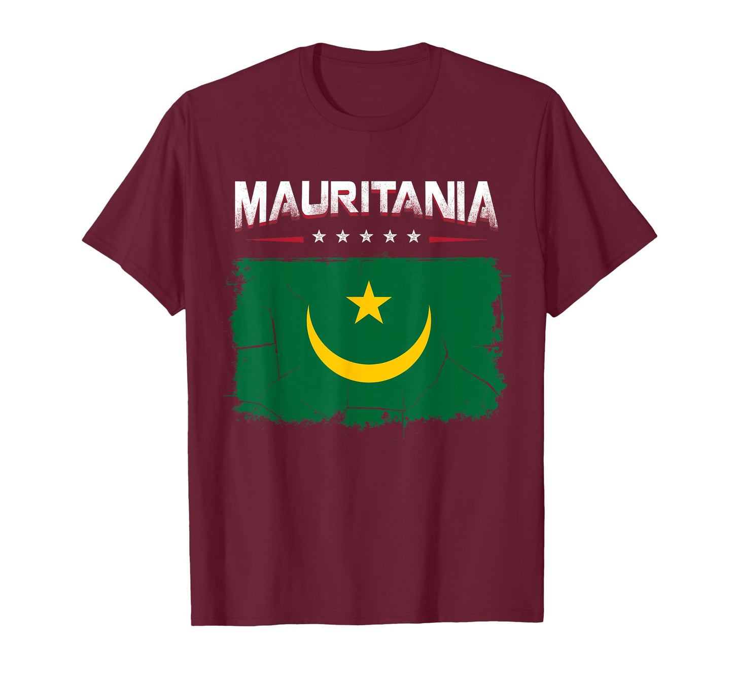 Patriotic Vintage Mauritanian Flag Mauritania T-Shirt