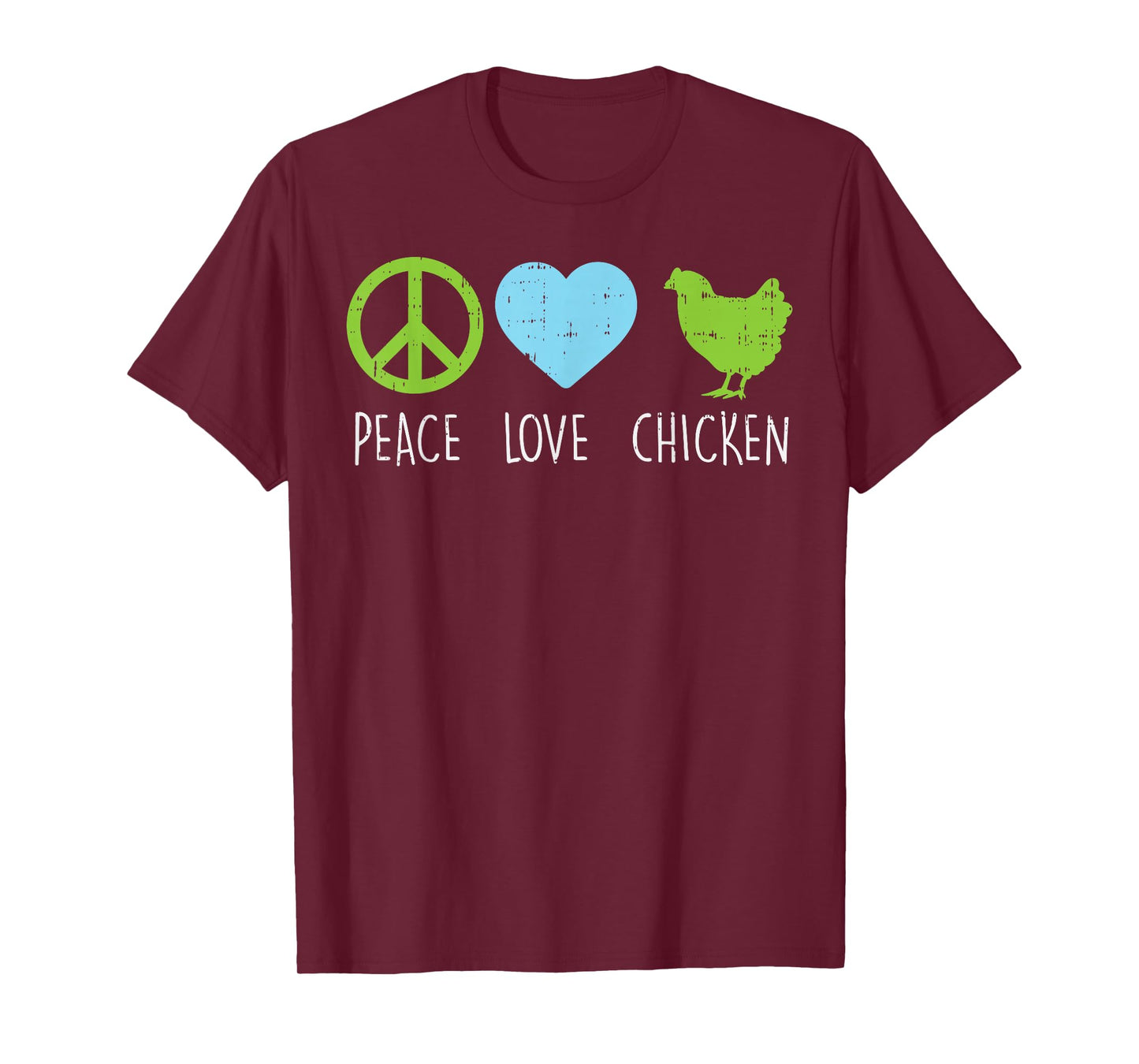 Peace Love Chicken Hippie Farming Farm Animal Farmer Gift T-Shirt
