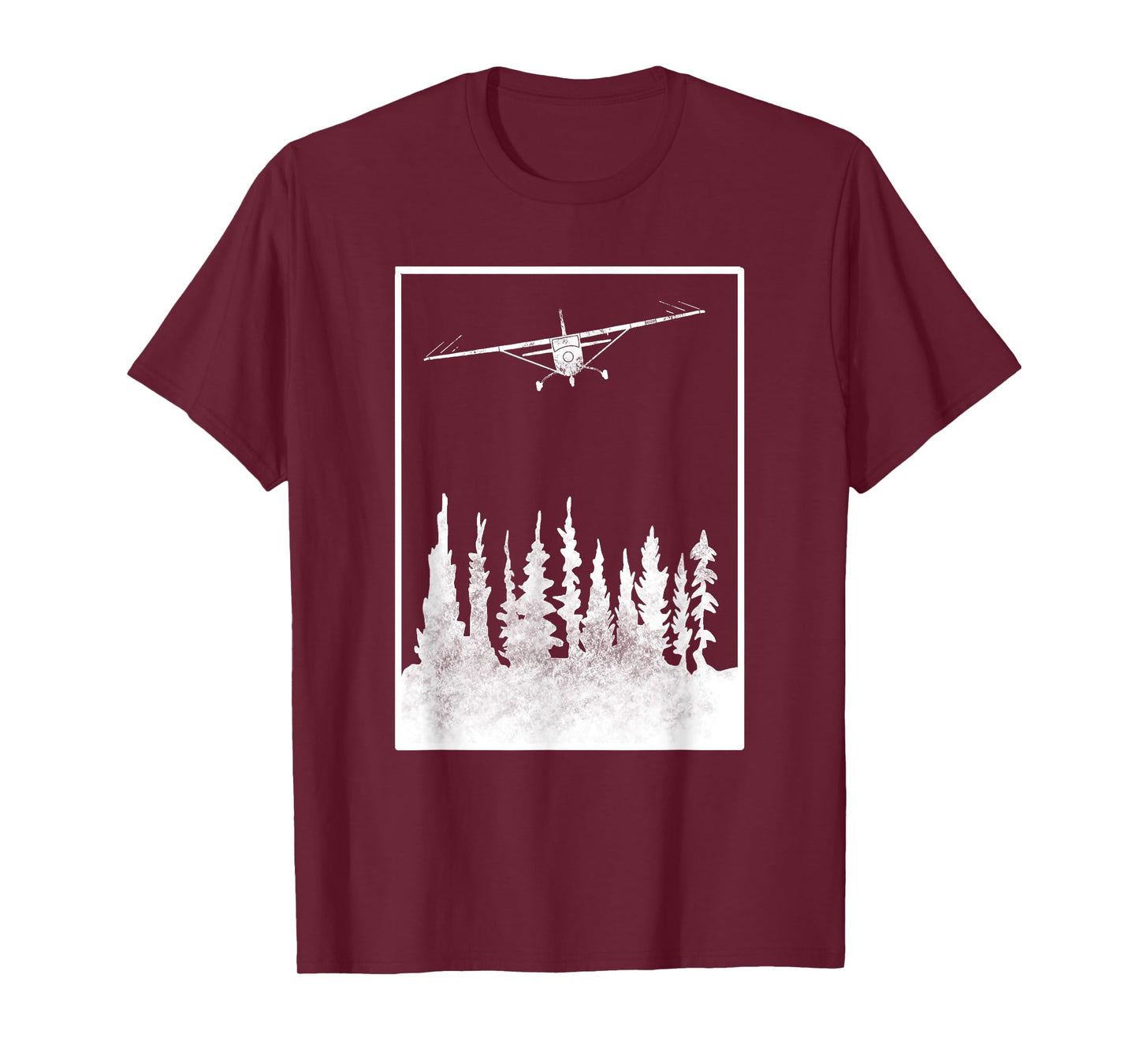 Airplane Graphic C172 over Trees - Pilot Present - Aviation T-Shirt