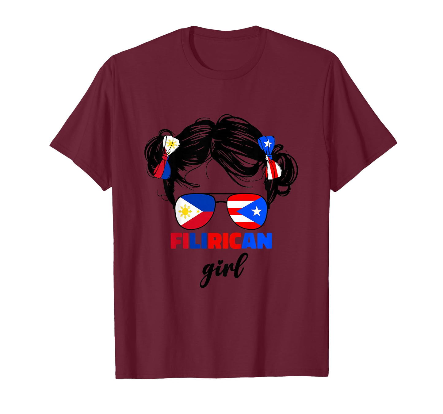 Filipino And Puerto Rican Rico Philippines Kids FiliRican T-Shirt