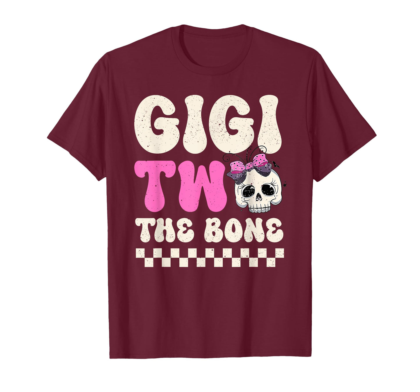 Gigi Two The Bone Halloween 2nd Birthday Girl Family T-Shirt