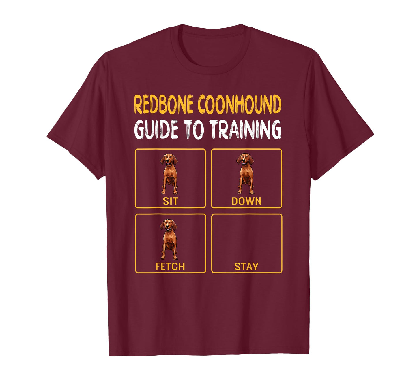 Funny Redbone Coonhound Guide to Training Dog Obedience T-Shirt