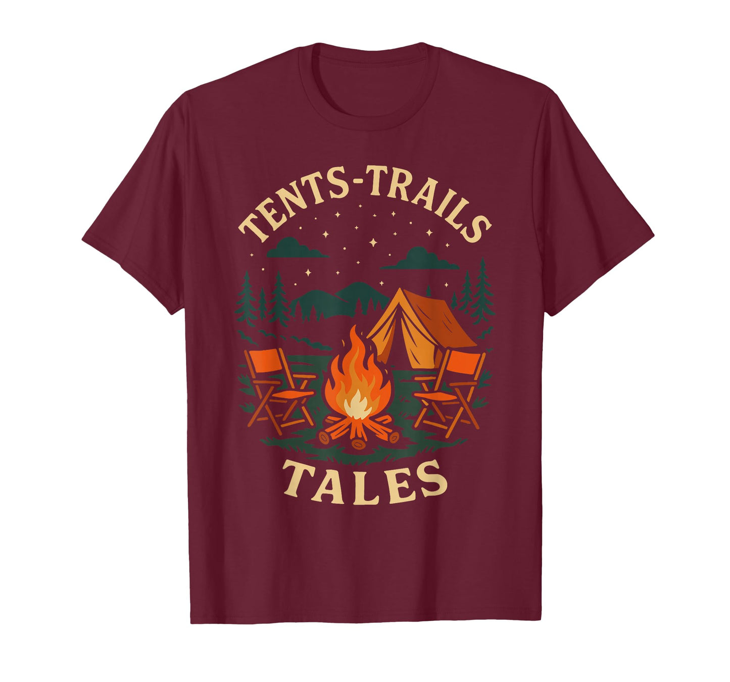 Tents Trails Tales Funny Camping Adventure T-Shirt
