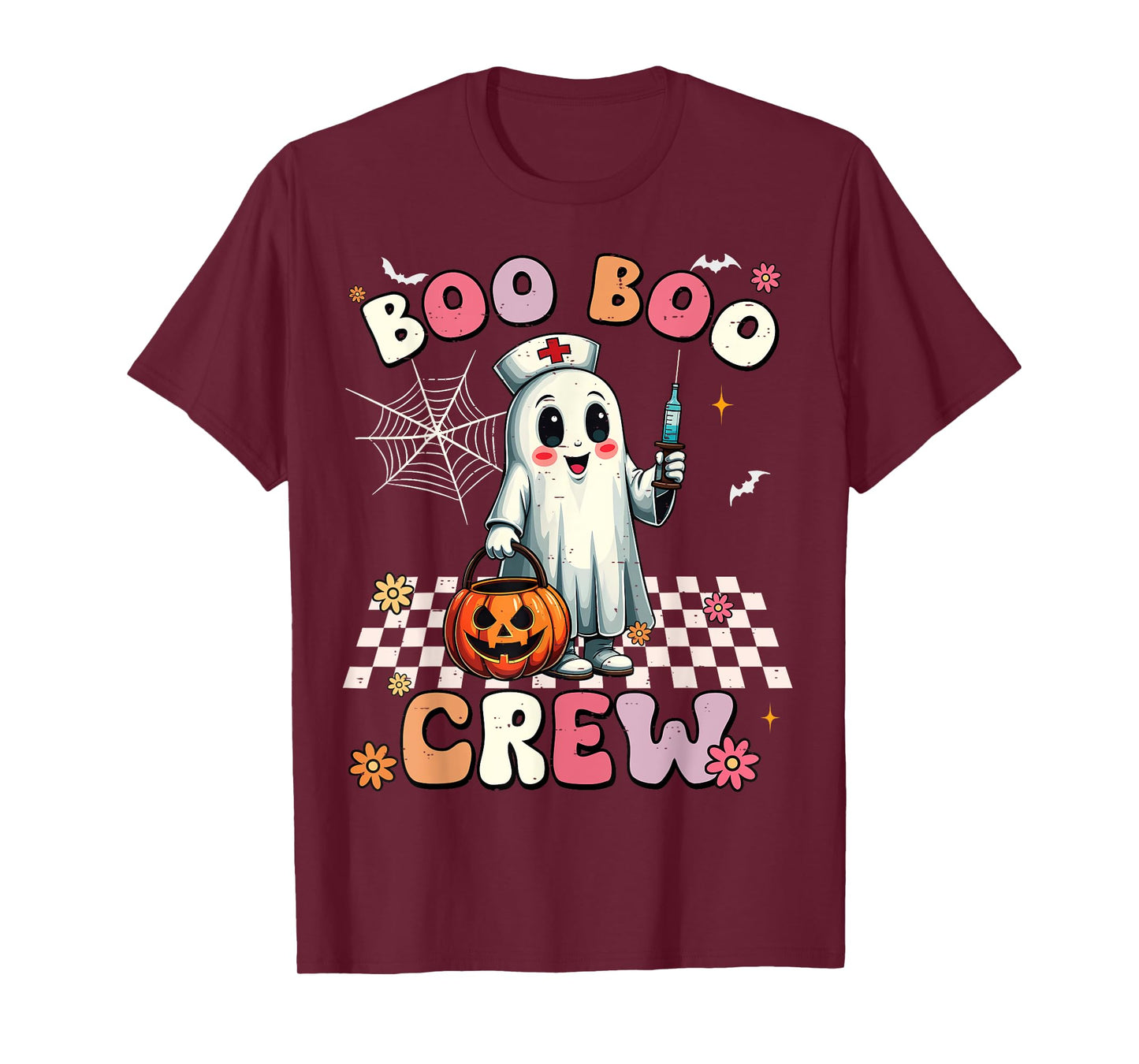 Boo Boo Crew Halloween Ghost Nurse T-Shirt