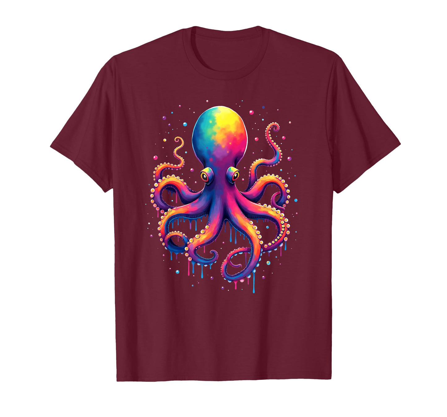 Aesthetic Rainbow Dripping Octopus T-Shirt