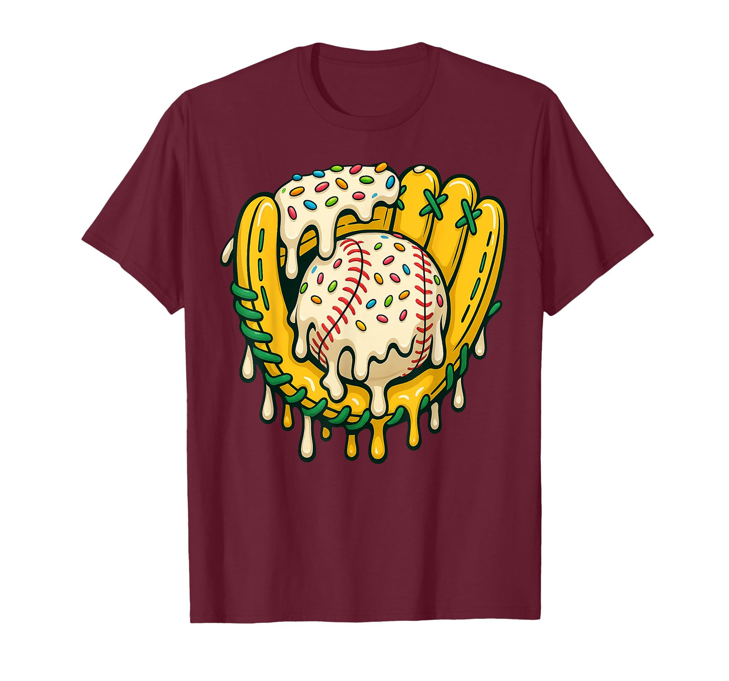 Baseball Drip Team for Boys and Girls Ice Cream Cool T-Shirt