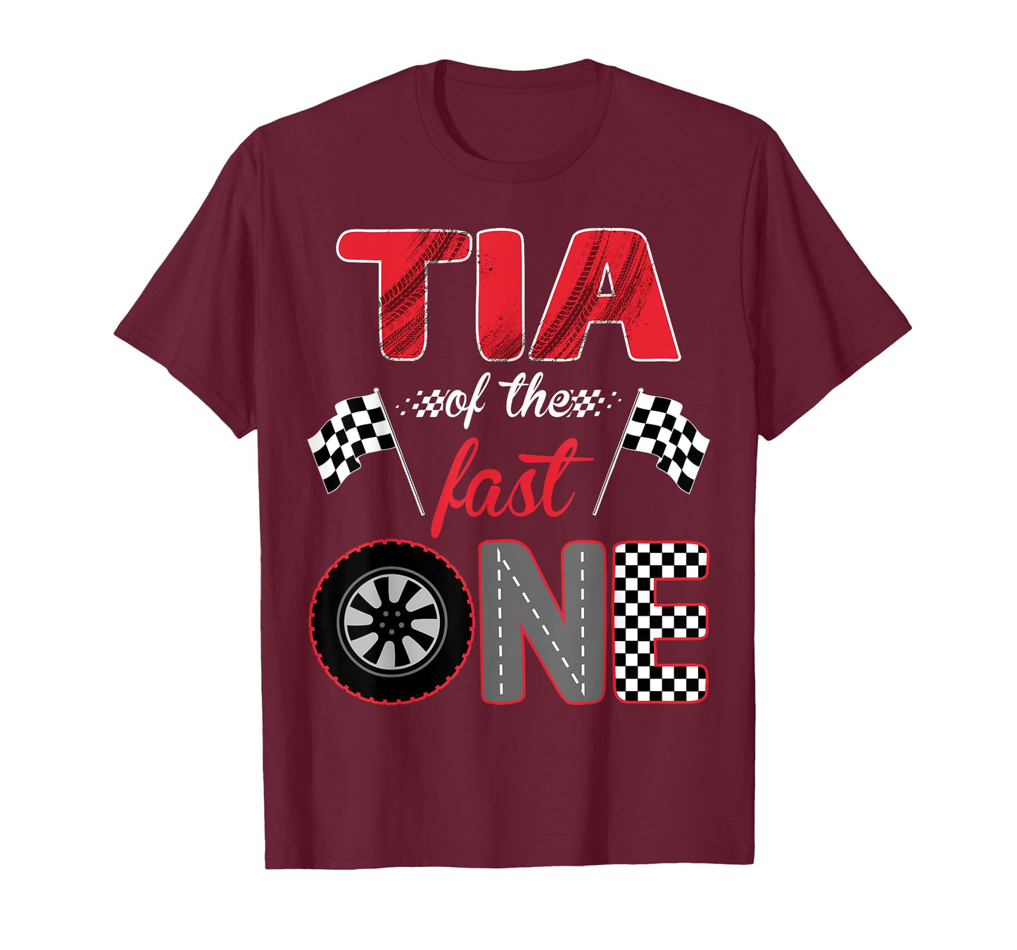 Tia Of The Fast One Birthday 1st Race Car Family T-Shirt