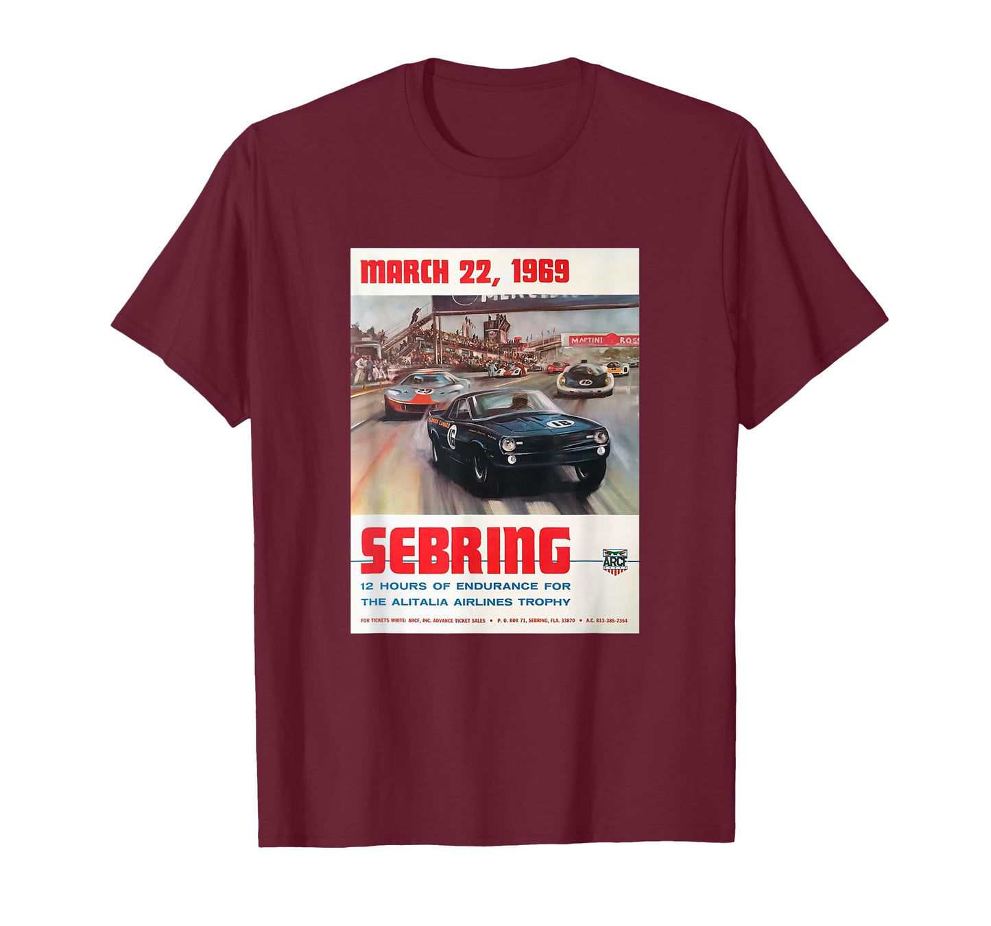 VINTAGE 1969 SEBRING 12 HOURS ENDURANCE RACE T-Shirt