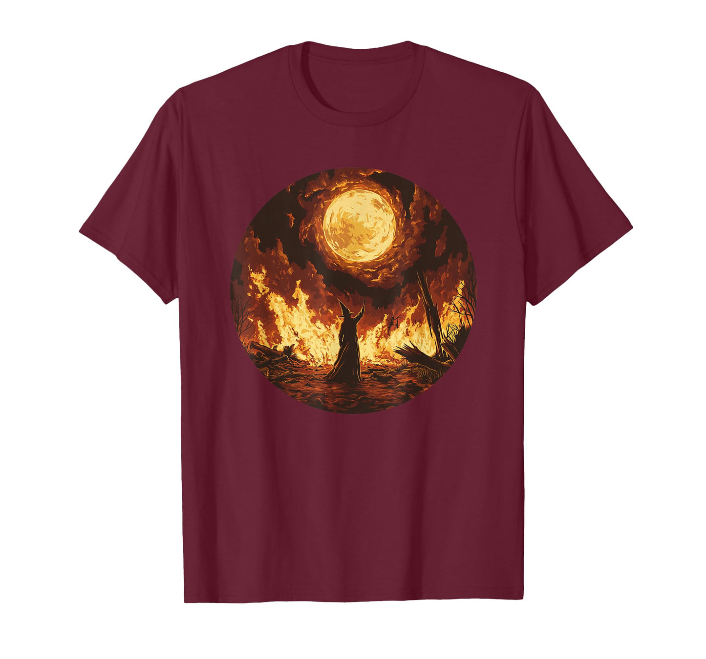 A Witch’s Charm and Bonfire Light on Walpurgis Night T-Shirt