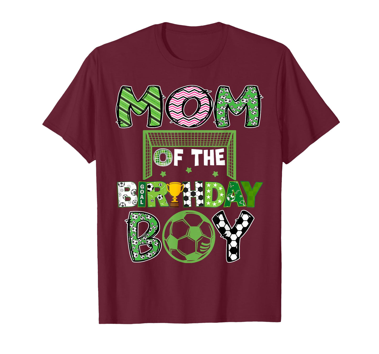 Mom Of The Birthday Boy Soccer Player Birthday T-Shirt