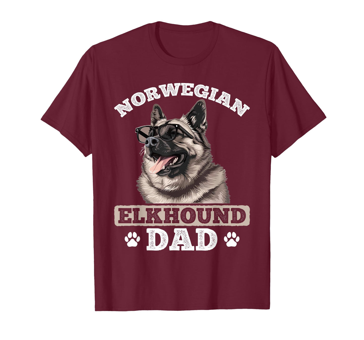Norwegian Elkhound Dog Breed Norwegian Elkhound Dad T-Shirt