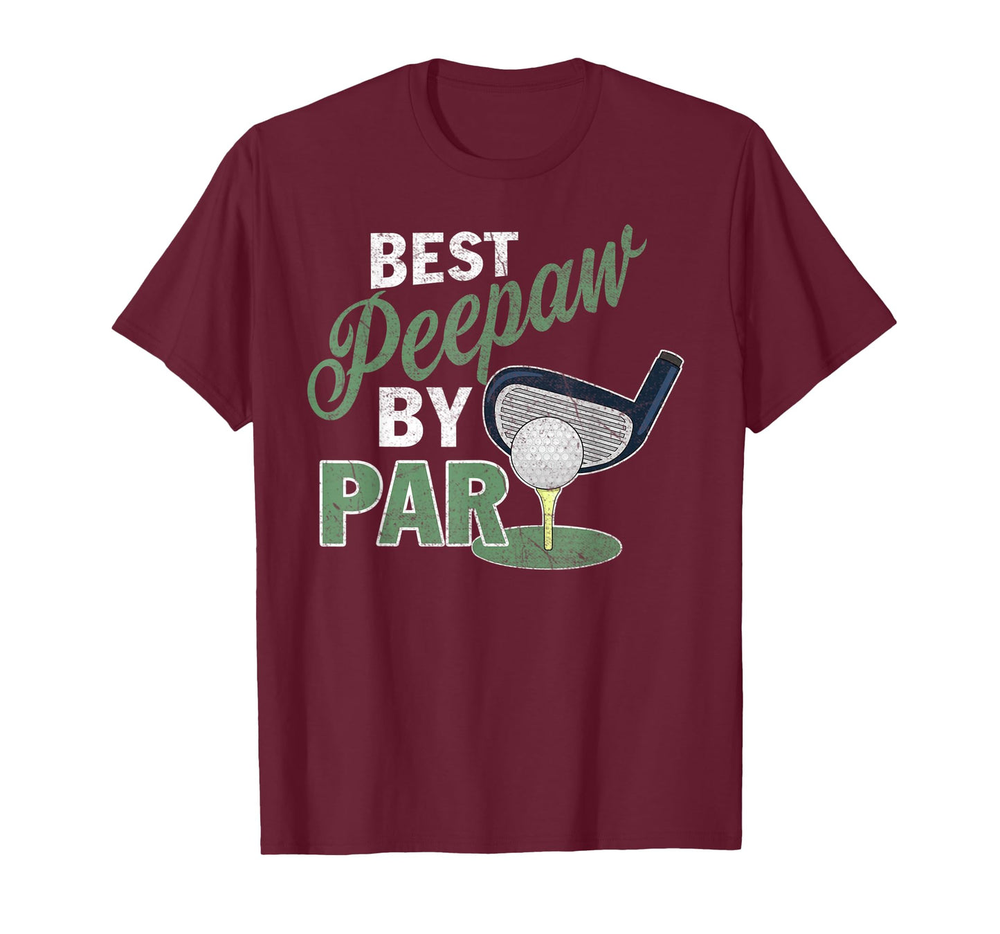 Mens Best Peepaw By Par T-Shirt Father's Day Golf Sports T-Shirt