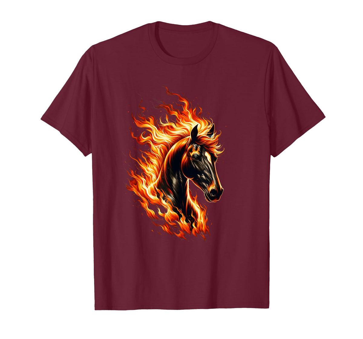 Funny burning horse outfit for horses flames lovers T-Shirt