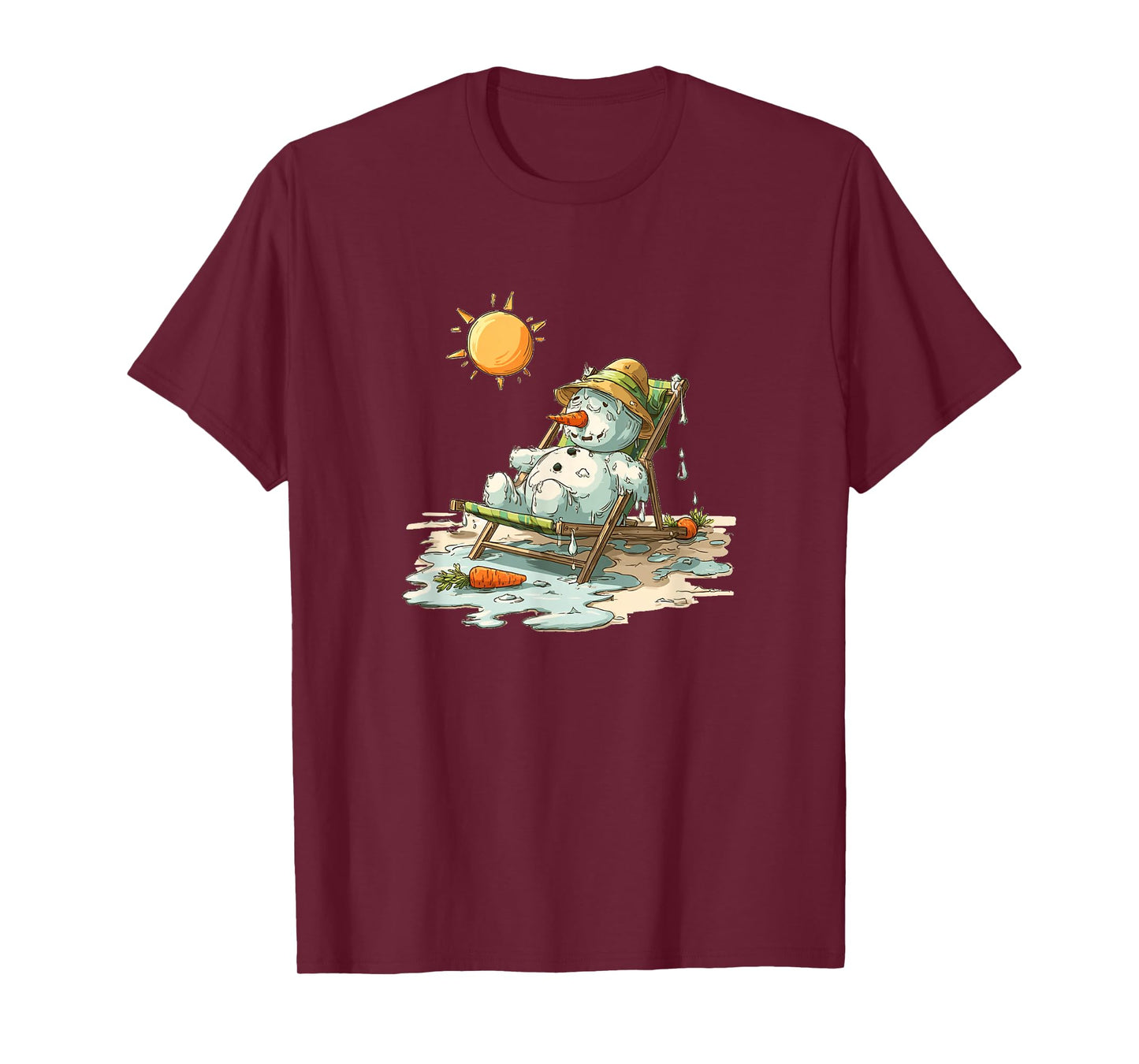 Pretty Sunbath Snowman Look for Boys and Girls T-Shirt