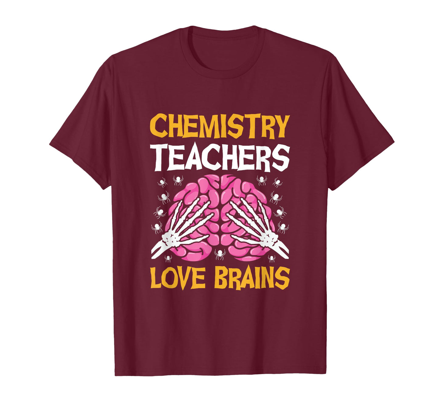 Chemistry Teacher Love Brains Funny Halloween School T-Shirt