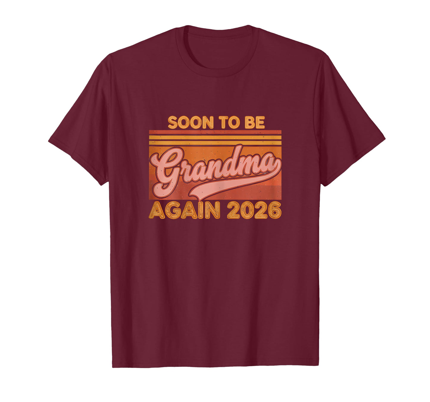Retro Pregnancy Announcement Soon to Be Grandma Again 2026 T-Shirt
