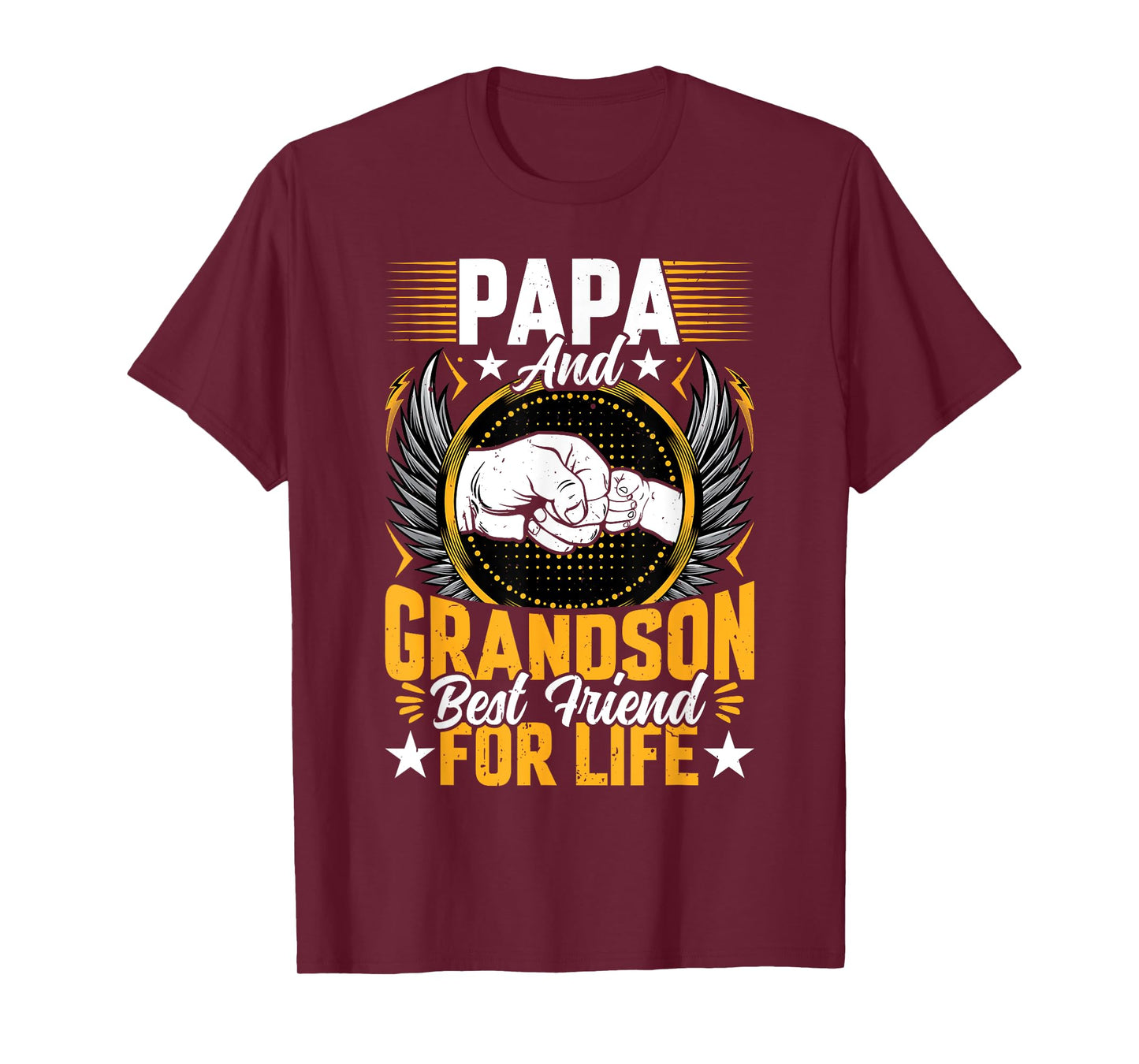 Papa and Grandson Best Friend for Life - Fathers Day Grandpa T-Shirt