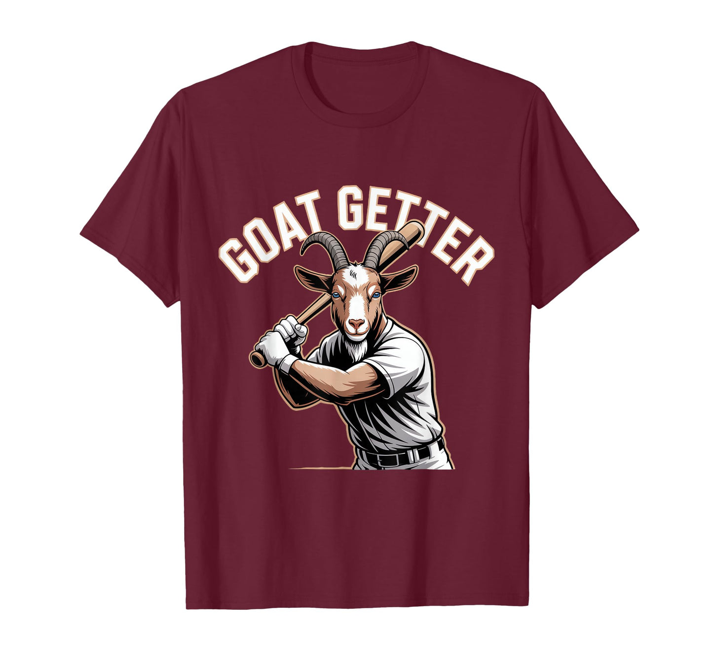 Goat Getter Baseball Slugger Pun Mascot Player T-Shirt
