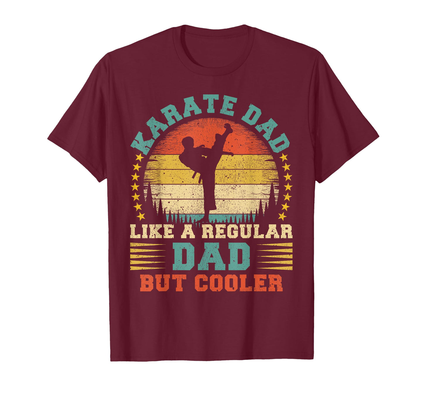 Vintage Karate Dad Like A Regular Dad Karate Father's Day T-Shirt