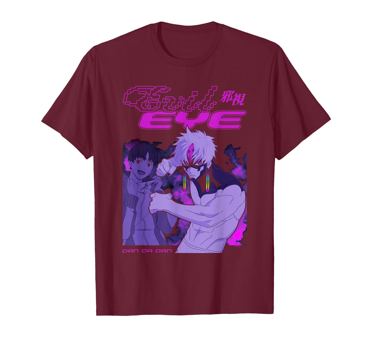 Dan Da Dan Evil Eye Jiji Neon Rave Y2K Anime T-Shirt