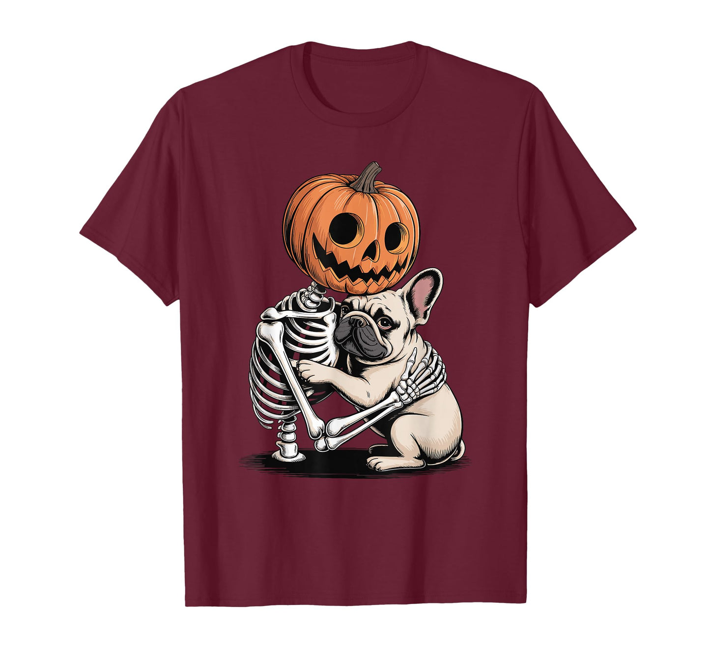 Halloween Skeleton French Bulldog Frenchie T-Shirt