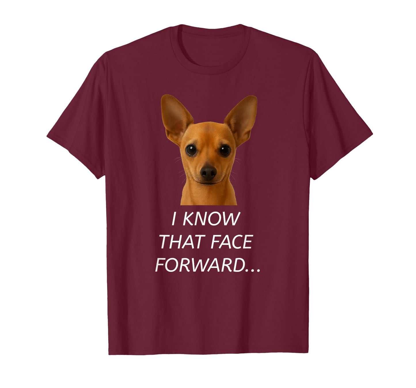 I Know That Face Forward and Backward Funny Chiweenie T-Shirt