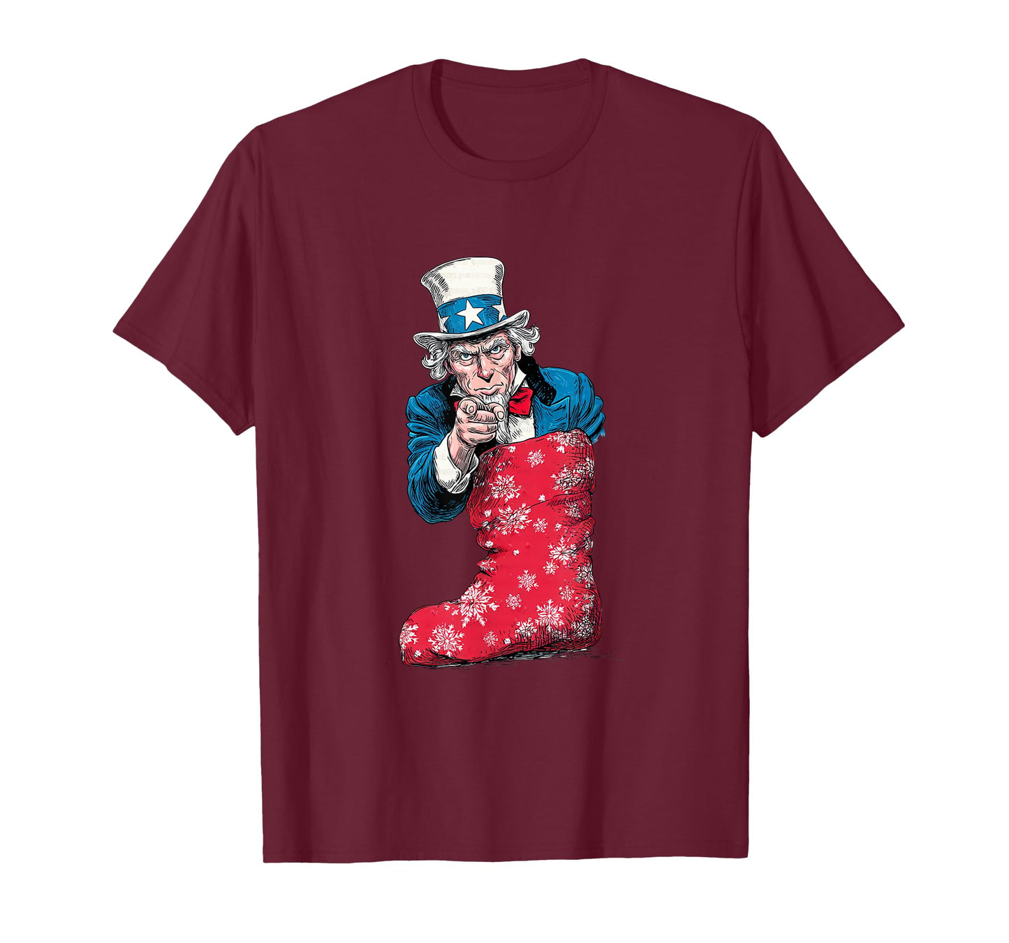 Awesome Festive Sock with Sam and US Colors for Christmas T-Shirt