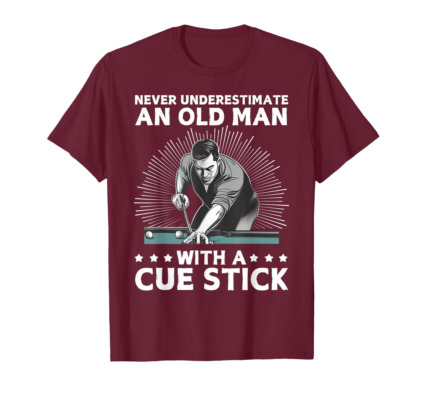 Best Pool Art For Men Grandpa Billiard Player Pool Lover T-Shirt