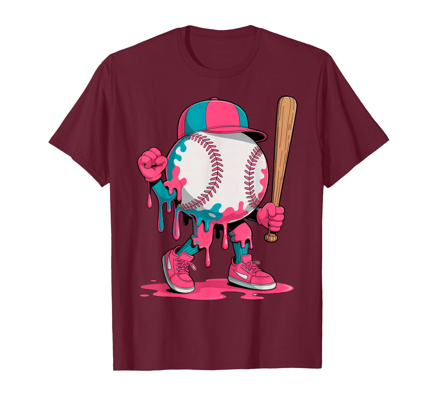 Baseball Drip for Boys Ice Cream Drip Baseball Boys Kids T-Shirt