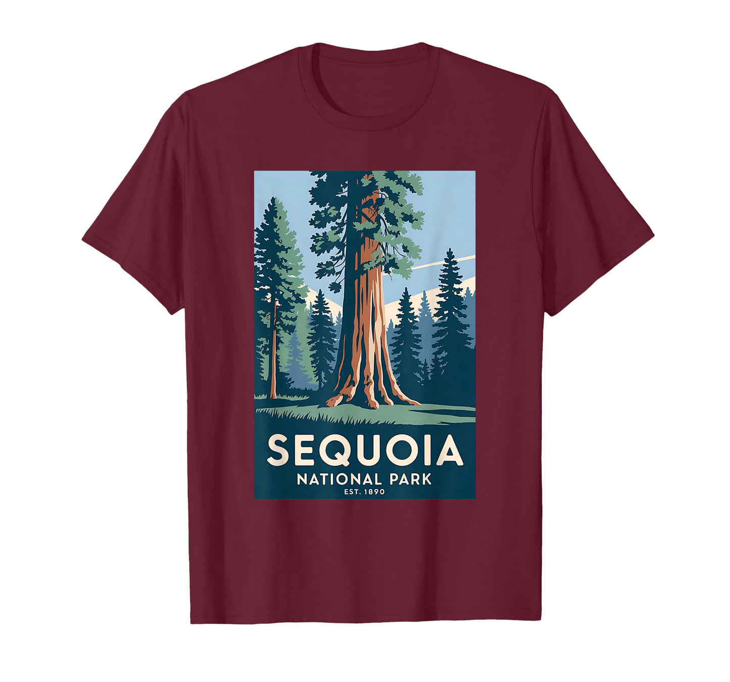 Sequoia National Park Vintage Camping Hiking Men Women Kids T-Shirt