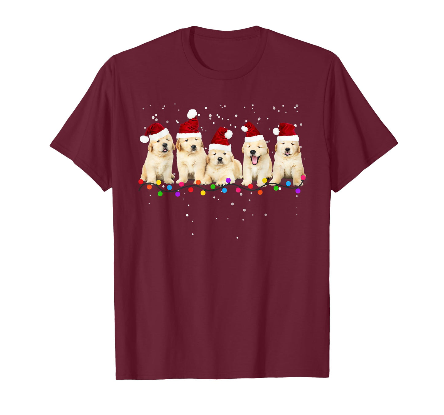 Funny Golden Retriever Christmas Sweater Shirt Puppy Dog T-Shirt