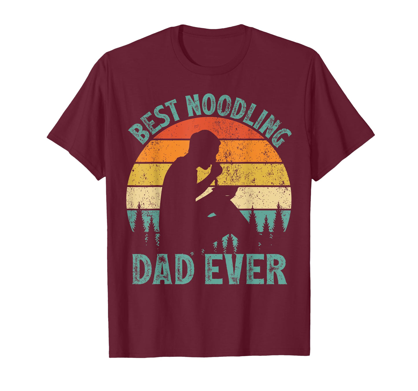 Mens Funny Vintage Best Noodling Dad Ever Father's Day T-Shirt