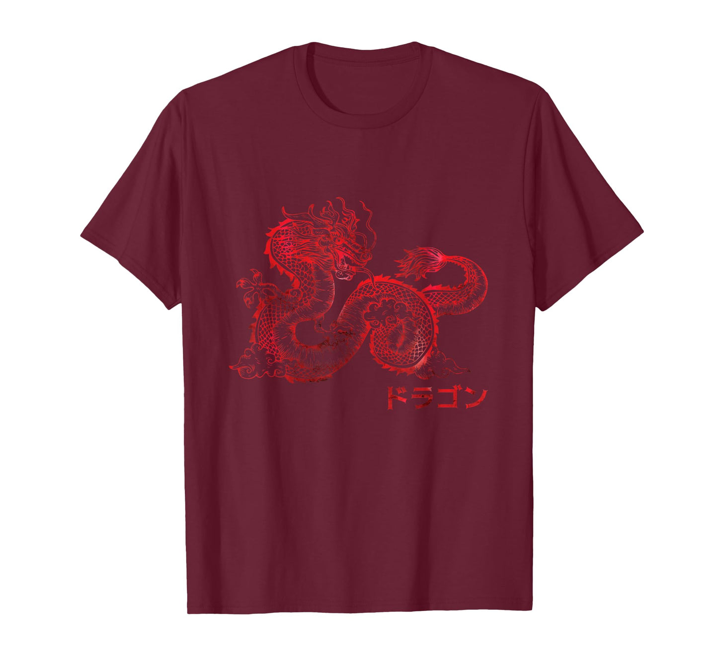 Japanese Aesthetic Red Dragon Symbol Kanji Japan Tattoo Art T-Shirt