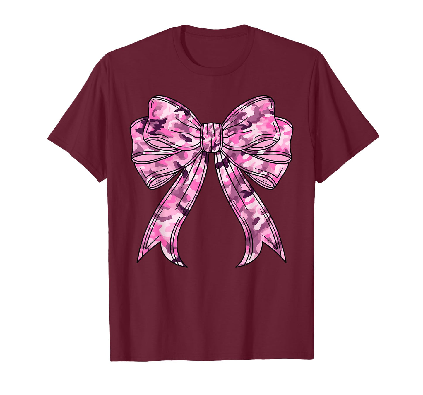 Pink Camouflage Camo Coquette Bow Hunting Kids Women Girls T-Shirt