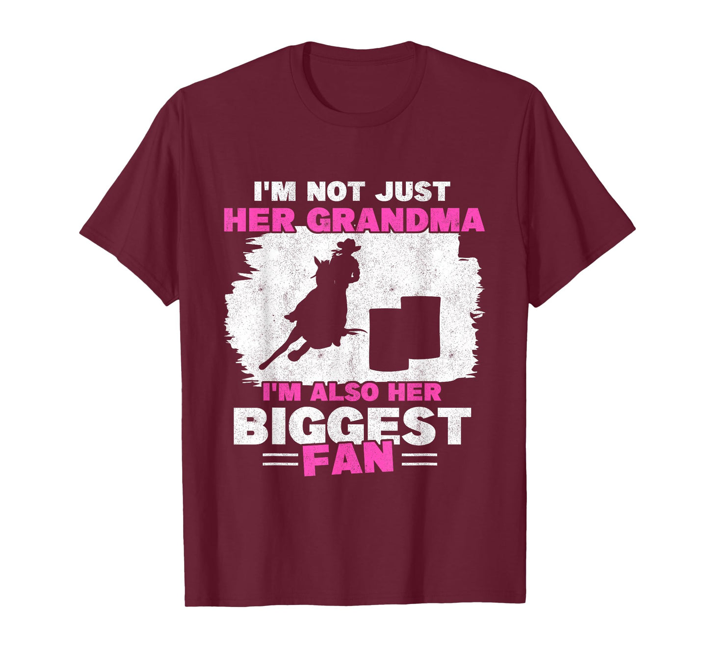 Grandma of Barrel Racer Biggest Fan Horse Barrel Racing T-Shirt