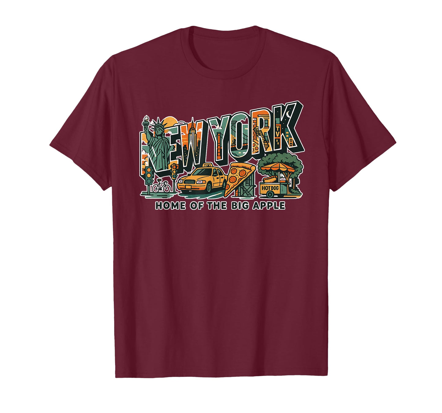 New York City Souvenir Home of The Big Apple NYC Vintage T-Shirt