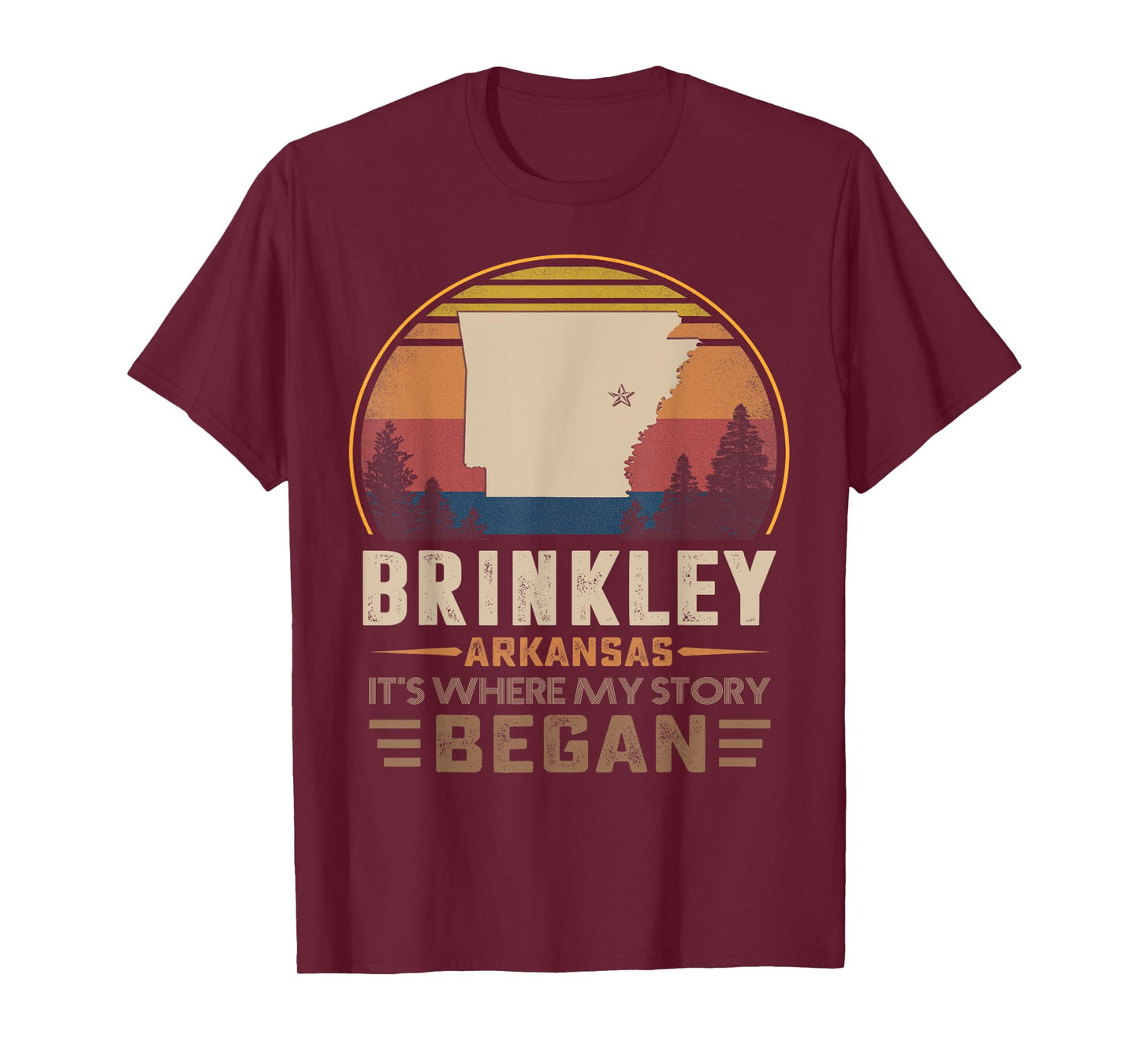 Vintage Brinkley Arkansas Hometown My Story Began T-Shirt