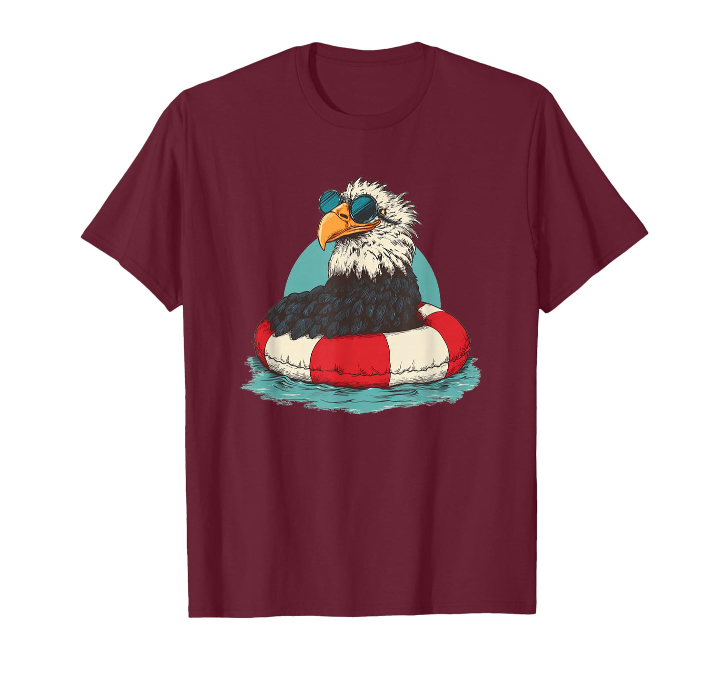 Amazing Pool Ring Eagle Graphic T-Shirt