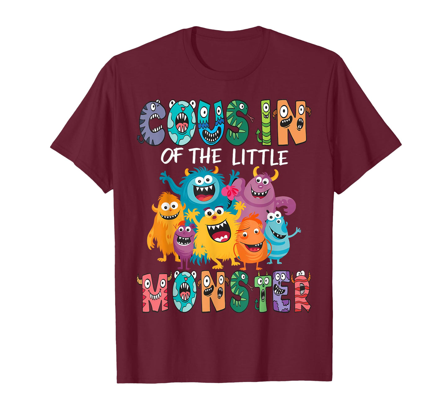 Cousin Of The Little Monster Kids 1St Birthday Party T-Shirt
