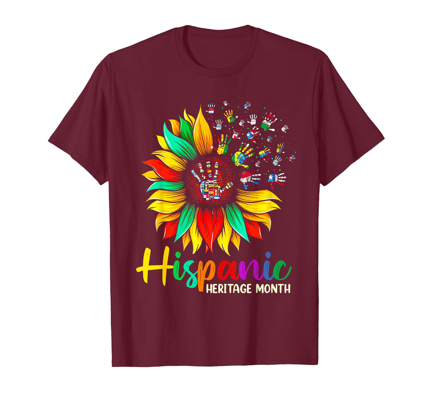 National Hispanic Heritage Month Sunflower All Countries T-Shirt