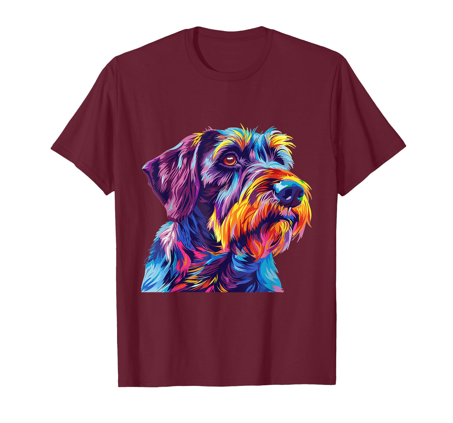 German Wirehaired Pointer Pop Art Dog Breed Graphic T-Shirt