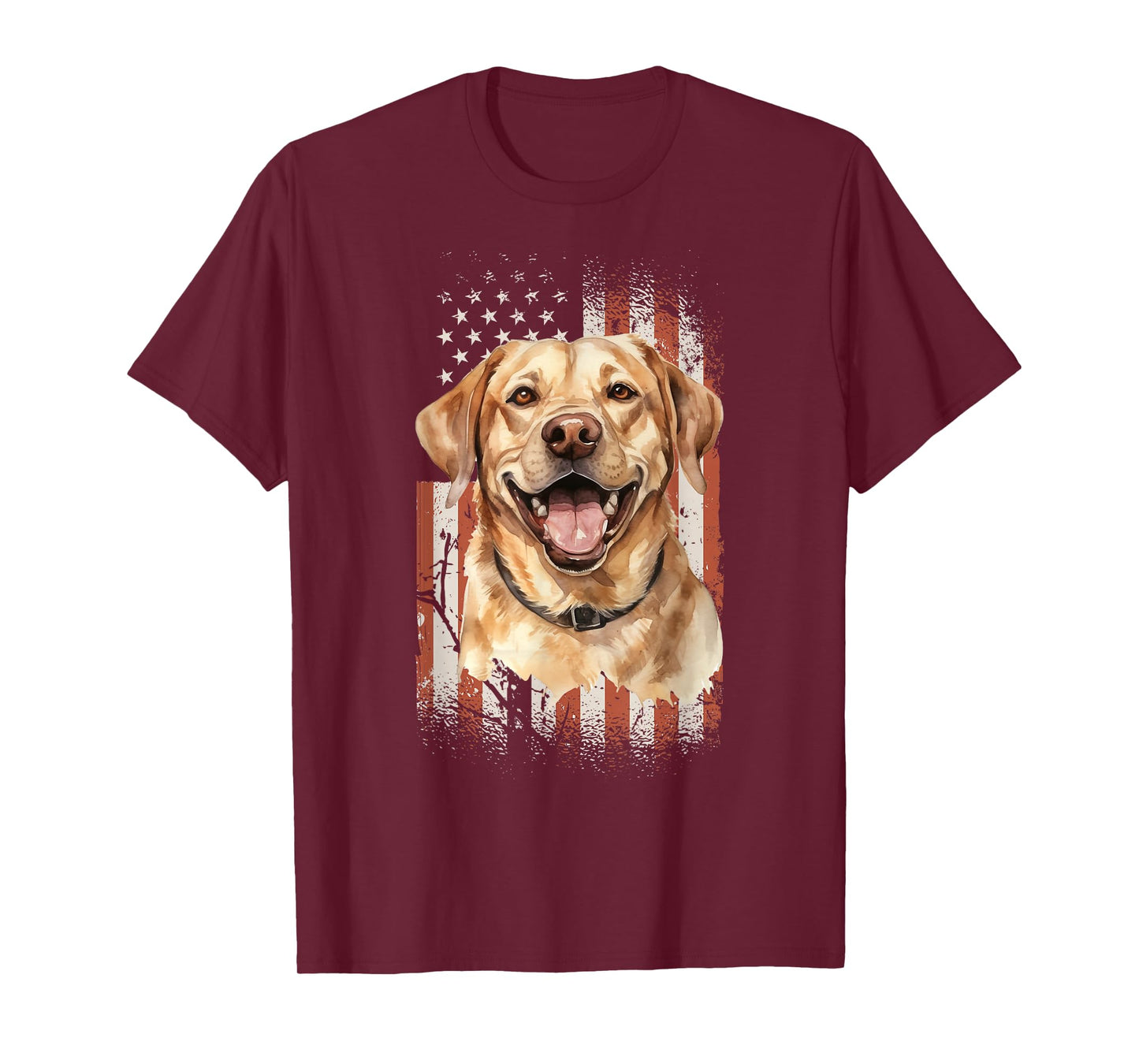 Labrador Retriever Dog Dogs US Flag Duck Hunter T-Shirt
