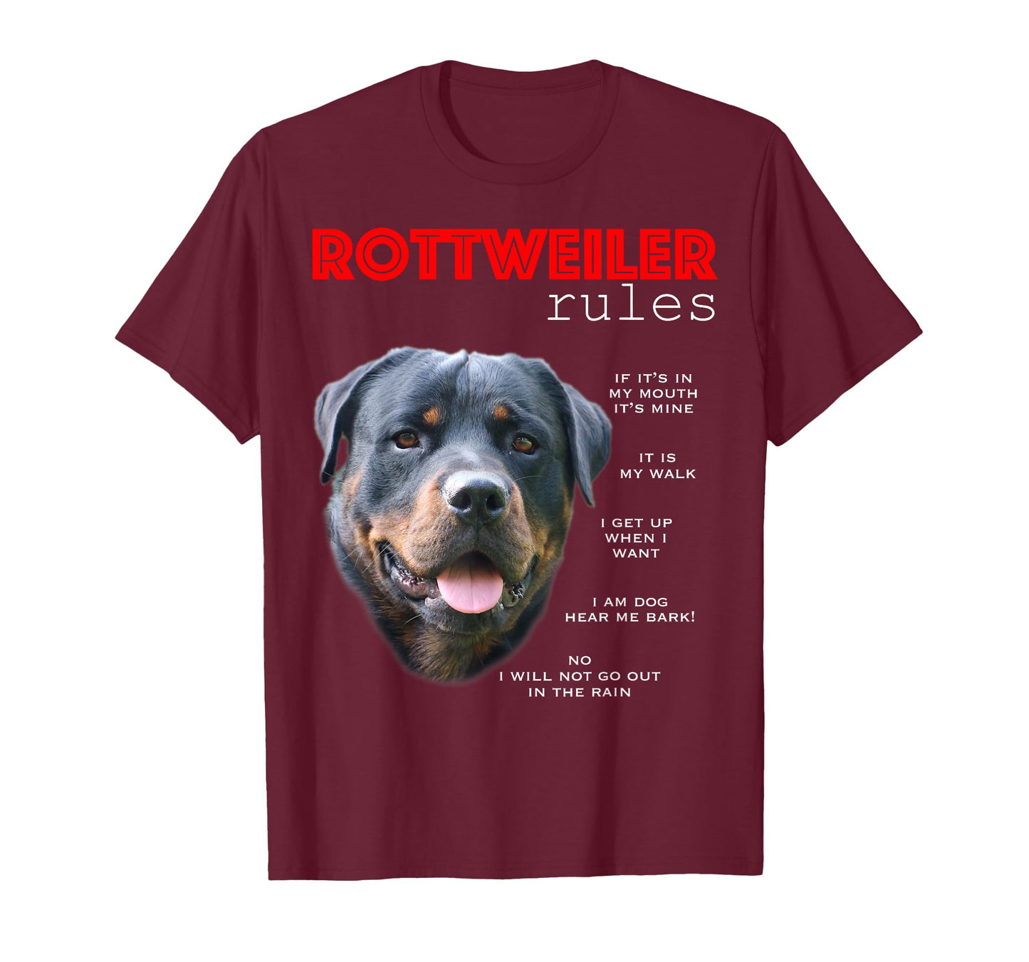 Funny Rules for the Owner of a Rottweiler T-Shirt